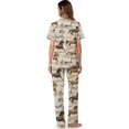 thumbnail image 3 of Yuyamidu Tribal Horse Comfy Women's Summer Sleepwear Notch Collar Short Sleeve V-Neck PJ Top & Long Lounge Pants Relaxed Fit Sleepwear with Chest Pocket, 3 of 7