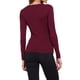 thumbnail image 3 of INSPIRAR CHIC Camisetas de Cuello Cuadrado para Mujeres, Camisas de Manga Larga, Top Casual, Ropa de Moda Otoñal, Camiseta Básica M Rojo Profundo, 3 of 6