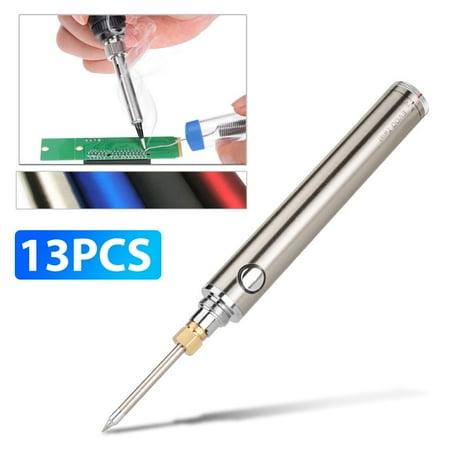 

13Pcs 5V 8W Portable Wireless USB Charging Soldering Iron Welding Pen Tools