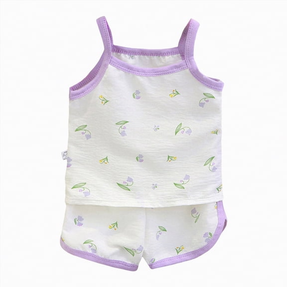 Kogui Pajamas for Girls Kids Girls Pajamas Set Silk Satin Print Short Sleeve Button-Down Shirts Shorts Summer Clothes for Girls Clothes Size 6-7 (Purple,6-7 Years)