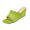 Mint Green, variant on Women Wedge Slippers Square Open Toe Flocked Fabric Slip On Heeled Mules Summer Dress Slipper Shoes, Mint Green