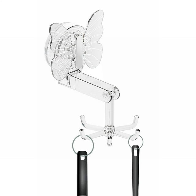 AKEGAMN Clearance! Suction Cup Hook No Punching Strong Vacuum Multifunctional Storage Rack Kitchen Wall Mounted Spoon Spatula Storage Rack materials: plastic and stainless materials are selected, wh