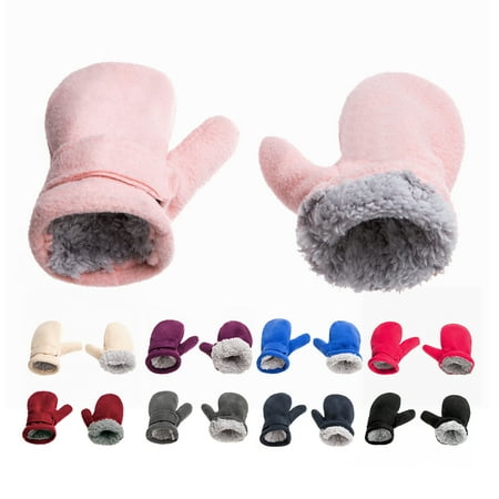 

AYYUFE Magic Tape Warm Mitten Baby Boys Girls Gloves