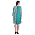 thumbnail image 4 of Moomaya Designer Printed Short Flared Dress Full Sleeve Velvet Tunic Dresses For Women, 4 of 7