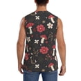 thumbnail image 4 of Easygdp Fly Agaric and Flowers Men's Breathable Tank Tops Sleeveless Sporty T Shirts for Basketball, Mountaineering, Bodybuilding -Medium, 4 of 8