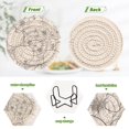 thumbnail image 4 of Apple Flowers Sketch 6 Pcs Drink Coasters with Holder Absorbent Coasters Woven Coasters for Drinks Table Desk Protection Home Decor, 4 of 7