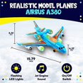 thumbnail image 4 of Toysery Airplane Airbus Toy for Kids - Bump and Go Action with 360 Degree Rotation - Plane with Attractive LED Flashing Lights and Sounds for Boys & Girls,, 4 of 6
