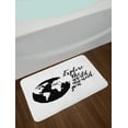 thumbnail image 2 of Saying Bath Mat, Explore the World Around You Typography Travel Motivation on Plain Background, Plush Bathroom Decor Mat with Non Slip Backing, 29.5" X 17.5", Charcoal Grey, by Ambesonne, 2 of 2
