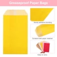 thumbnail image 3 of Uxcell 100Pcs Bolsas de Papel Kraft para Dulces, 6" x 3" Bolsas de Favor a Prueba de Grasa, Bolsas Pequeñas para Regalos, Amarillo, 3 of 6