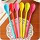 thumbnail image 2 of piezas de cucharas largas coloridas, cuchara de plástico reutilizable para café y postre, 2 of 5