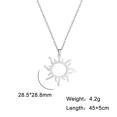 thumbnail image 2 of 14K Yellow Gold Necklaces Simple Little Sun Pendant Collar Chain Fashion Necklace For Women Men Jewelry Friends Best Gifts NEW, 2 of 8