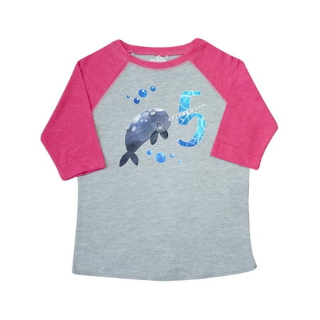 

Inktastic Cute Narwhal 5th Birthday Gift Toddler Boy or Toddler Girl T-Shirt
