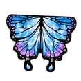 thumbnail image 2 of Disfraz de alas de mariposa para niños, chal novedoso para regalos de fiesta, cumpleaños, espectáculos. Azul púrpura, 2 of 9