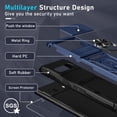 thumbnail image 4 of Compatible with Google Pixel 7a Case Built in Slide Camera Lens Cover+Screen Protector+Finger Ring Holder Kickstand,Heavy Duty Shockproof Full Body Protective Phone Cover,2023 Blue, 4 of 16