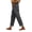 Dark Gray, variant on kaondbfi Cotton Linen Pants Women Summer Casual Straight Leg Pants Elastic Waist Beach Trousers with Pockets