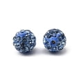 thumbnail image 2 of 20pc Grade A Rhinestone Beads Pave Disco Ball Beads Resin and China Clay Round Blue PP11(1.7~1.8mm) 10mm Hole: 1.5mm, 2 of 4