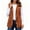Brown, variant on Women Sleeveless Casual Vest Lightweight Drawstring Jackets with Pockets