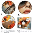 thumbnail image 3 of Designart "Mid Century Fashion Portrait with Tropical Sunglasses III" Fashion Framed Wall Art Decor - Glam Yellow Fashion Illustration Hallway Framed Wall Art Decor, 3 of 6