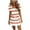 09-Orange, variant on Womens Striped Summer Dresses Crewneck Short Sleeve Waist Tie Front Romper Casual Tshirt Dress with Pockets Orange