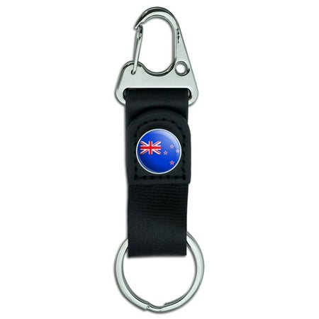 New Zealand Flag Belt Clip Carabiner Keychain