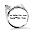thumbnail image 1 of Ser tu mismo cita inspiradora Anillo de compromiso de boda de amor ajustable Unbranded  M, 1 of 3