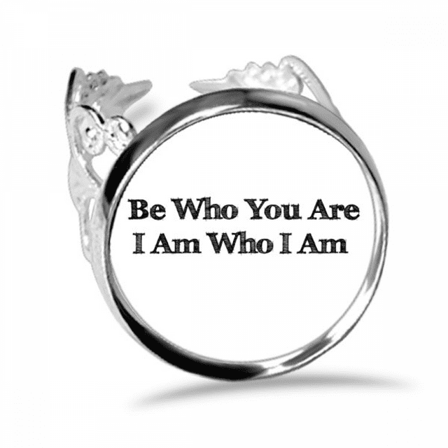 Ser tu mismo cita inspiradora Anillo de compromiso de boda de amor ajustable Unbranded M