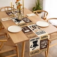 thumbnail image 3 of Vintage Coffee Table Runner - 108 Inch Long, Kitchen Dining Table Runner Dresser Scarves, Farmhouse Retro Art Coffee Beans Farmhouse Decor for Coffee Tables Wedding Party Banquet, 3 of 8