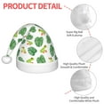 thumbnail image 4 of Naloa Frogs And Tropical Leaves Santa Hat for Kids Baby Christmas Hats,Girls Boys Toddler Plush Xmas Holiday Hat,Luxury Santa Claus Hat, 4 of 6