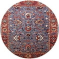 thumbnail image 1 of Ahgly Company Indoor Round Mid-Century Modern Gunmetal Gray Oriental Area Rugs, 3' Round, 1 of 6