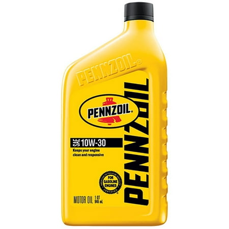 (4 pack) (4 Pack) Pennzoil Conventional 10W-30 Motor Oil, 1-quart bottle