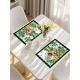 thumbnail image 5 of St Patricks Day Placemats Set of 4, Modern Watercolor Dogs Green Shamrock Placemats for Dining Table, Place Mats for Kitchen Tabletop, Waterproof Wipeable Dining Table Mats Set, 5 of 9