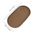 thumbnail image 3 of Oval Serving Tray, Reusable Durable Plastic Tray Food Tray, Serving Platters and Trays for Home Party Livingroom Tabletop Restaurant Entertaining Appetizer Snack Dessert, 1Pc(White,9.4x5"), 3 of 8