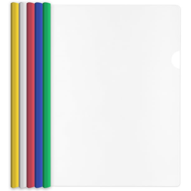 Binditek 40 Pack Letter Size Clear Report Covers with Sliding Bars, 20