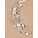 thumbnail image 2 of Nvzi Horquillas para el pelo de boda con flores para novias, peinetas con perlas de cristal, pinzas para el pelo, accesorios para el pelo de boda dorados, joyas plateadas, 2 of 5