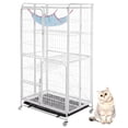 thumbnail image 6 of Btidfty 4-Tiers Cat Cages Indoor with 360 Degree Wheels Cat Enclosures 30.31x20.47x53.54in Collapsible Metal Wire Cats Kennels for Indoor Adult Cats Kitten Chinchilla, 6 of 8