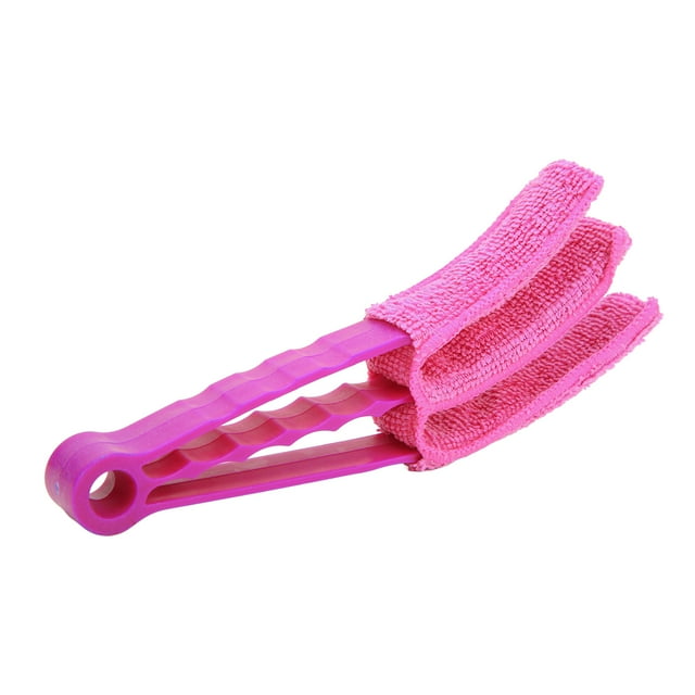 Car Air Vent Duster, Plastic Window Blinds Duster Small Size Multipurpose Microfiber For Air Vent Shutter Fan Rose Red