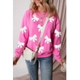 thumbnail image 5 of Ushdele Sparkling Bowknot Pullover: Chic Drop Shoulder Sweater, 5 of 7