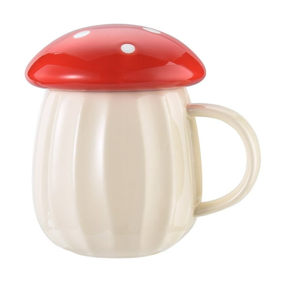PENGXIANG Mushroom Mug 8.5oz/250ml Ceramic Mushroom Tea Cup With Lid Gift For Birthdays
