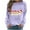 Purple, variant on Christmas Sweatshirt for Women Santa Claus Snug Long Sleeve Crew Neck Pullover Red 2XL