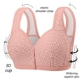 thumbnail image 4 of Aofany Bras for Women Wireless Bra For Senior Front Closure Breathable Bra Wirefree Bras For Older Women Plus Size Bra Seamless Bras, 36B/C-44B/C, 4 of 7