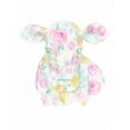 thumbnail image 3 of Varacek, Pam 12x14 Black Modern Framed Museum Art Print Titled - Floral Cow, 3 of 5