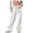 White, variant on Fashion Sweatpants For Women Elastic Casual Solid Color Wide-Leg High-Waisted Lace-Up Gray Sports Sweatpants (S)Summer Spring And Fall Wear
