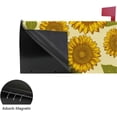thumbnail image 4 of Coolnut Magnetic Mailbox Cover, Vintage Sunflower Pattern Post Mail Box Cover Mail Wraps Cover, Standard Size 20.7" L x 18" W, 4 of 5