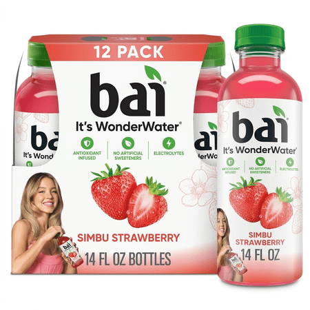 Bai Simbu Strawberry Antioxidant Infused Beverage Drink 14 fl oz Bottles Low Calorie Fruit Flavored Drink Pack of 12 Bai Simbu Strawberry Antioxidant Infused Beverage Drink 14 fl oz Bottles Low Calorie Fruit Flavored Drink Pack of 12
