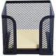 thumbnail image 2 of Elegante soporte de notas de metal de malla, organizador de escritorio duradero para sus necesidades de almacenamiento de notas adhesivas, diseño versátil y práctico en forma de cuadrado, compacto y, 2 of 3