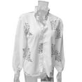 thumbnail image 3 of Transemion Blouse Imprimée Chemise d'Été Imprimée Manches Longues Col en V Travail Femme Type 6 m, 3 of 6