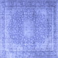 thumbnail image 1 of Ahgly Company Machine Washable Indoor Square Persian Blue Traditional Area Rugs, 6' Square, 1 of 4
