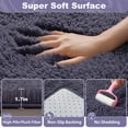 thumbnail image 5 of KIXINWA Ultra Soft Area Rug for Bedroom, 4x6 Machine Washable Fluffy Shag Rug for Living Room, Plush Non Slip Carpet for Indoor Floor Bedside Nursery Kids Girls Room Home Decor Aesthetic Gray Purple, 5 of 5