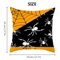 thumbnail image 3 of Funda de almohada de tiro de Halloween funda de cojín cuadrada patrones decorativos de araña luna y murciélago para fiesta de Halloween, 3 of 8