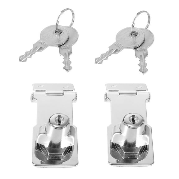 PAMINGONO Metal Cabinet Locks Silver 2 Sets 3.15X1.30X1.18In